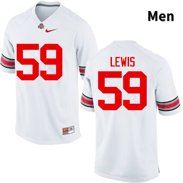 Ohio State Buckeyes Tyquan Lewis Men's #59 White Game Stitched College Football Jersey
